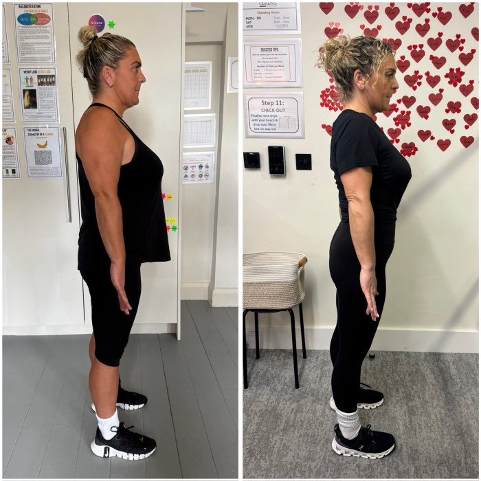 Celine, Queen's Nutrition member, −1.5 stone